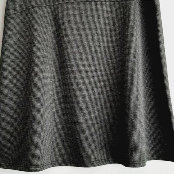 DELLA SPIGA / Italy Soft Ponte Knit Pull-On Skirt Classic Houndstooth Gray Sz XL - Picture 7 of 9